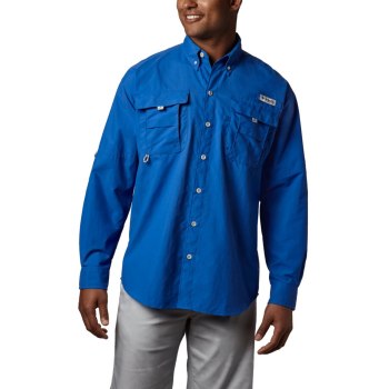 Columbia PFG Bahama II Long Sleeve Big, Camisa Azules Para Hombre | 689372-UFW